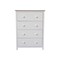 International Concepts Solid Wood Bedroom Dresser/Chest with 4 Drawers, White BD08-8004 - alternate 6